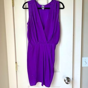Purple silk dress L